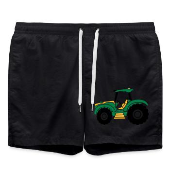 Conduite de tracteur agricole - Short de bain - noir - Devant - AI Model Male 185 light (185cm)