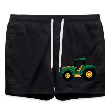 Conduite de tracteur agricole - Short de bain - noir - Devant - AI Model Male 185 light (185cm)