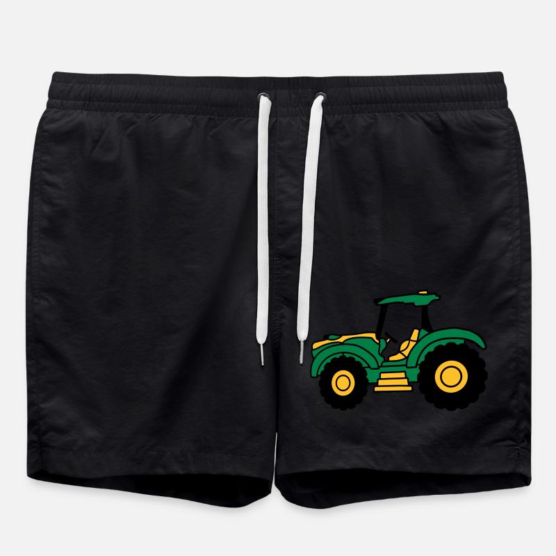 Farm tractor driving - Swim Trunks - black