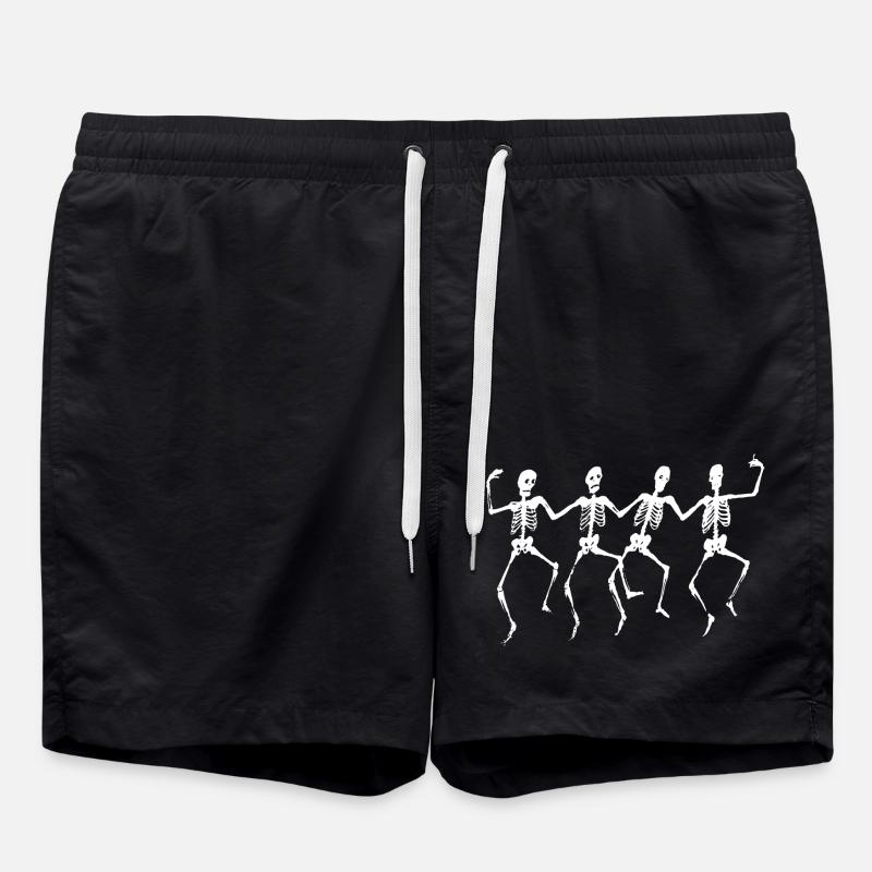 Skeletons - Swim Trunks - black