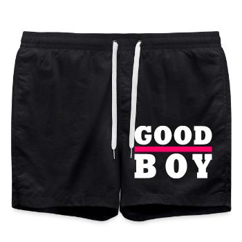 Good boy - Swim Trunks - black - Front - AI Model Male 185 light (185cm)