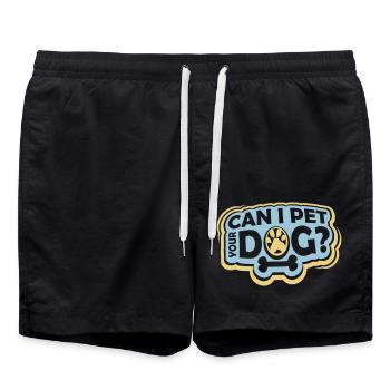 Caressez votre chien en disant - Short de bain - noir - Devant - AI Model Male 185 light (185cm)