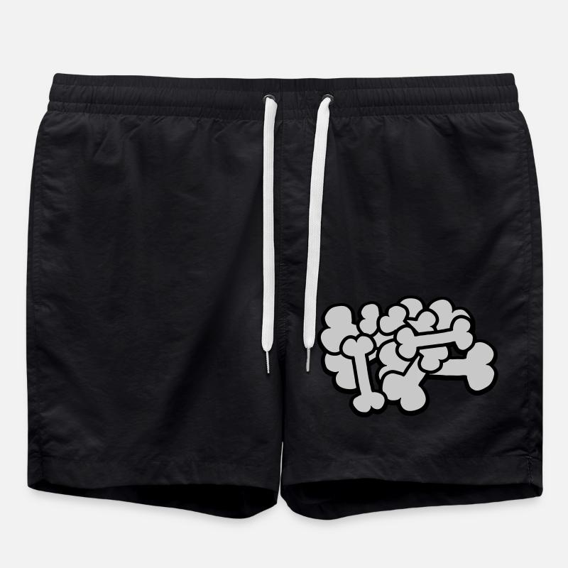 Grande pile d’os comique - Short de bain - noir