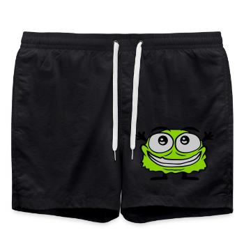 Petit monstre poilu mignon - Short de bain - noir - Devant - AI Model Male 185 light (185cm)