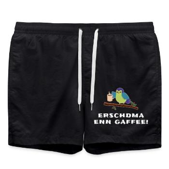 Sachsen Gaffee - Badeshorts - Schwarz - Vorne - AI Model Male 185 light (185cm)