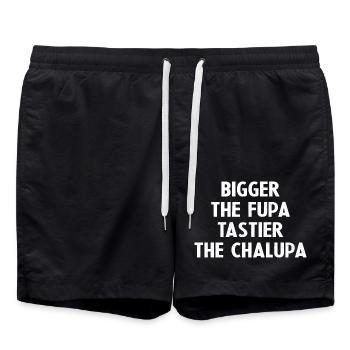Plus grande la Fupa Plus savoureuse la Chalupa - Short de bain - noir - Devant - AI Model Male 185 light (185cm)
