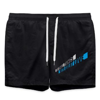 Zitat do small things - Badeshorts - Schwarz - Vorne - AI Model Male 185 light (185cm)