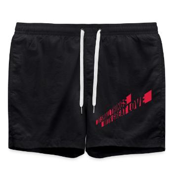 Zitat do small things - Badeshorts - Schwarz - Vorne - AI Model Male 185 light (185cm)