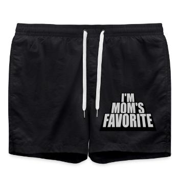 I m mom s - Badeshorts - Schwarz - Vorne - AI Model Male 185 light (185cm)
