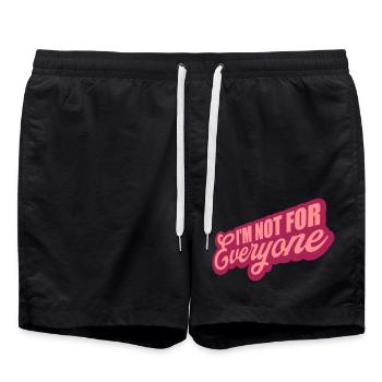 Je ne suis pas pour tout le monde - Short de bain - noir - Devant - AI Model Male 185 light (185cm)