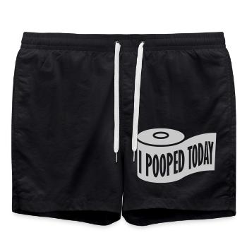 J’ai fait caca aujourd’hui citation - Short de bain - noir - Devant - AI Model Male 185 light (185cm)