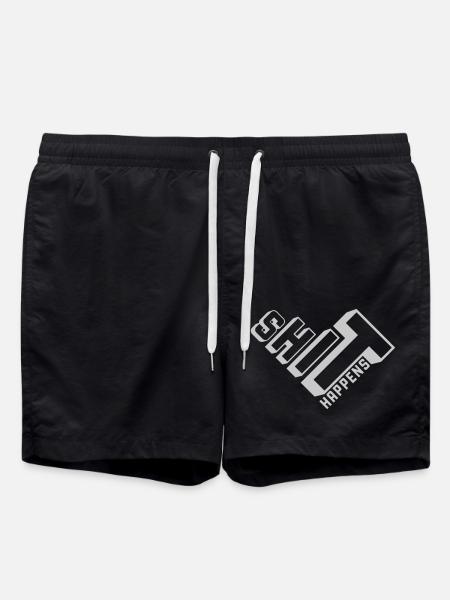 Shit happens fate motto - Swim Trunks - black