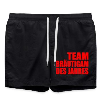 Team bräutigam - Badeshorts - Schwarz - Vorne - AI Model Male 185 light (185cm)