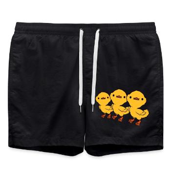 3 Ducklings Friends Team - Swim Trunks - black - Front - AI Model Male 185 light (185cm)