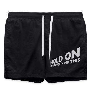 Let me overthink this - Badeshorts - Schwarz - Vorne - AI Model Male 185 light (185cm)