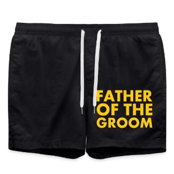 Father of the groom - Short de bain - noir - Devant - AI Model Male 185 light (185cm)
