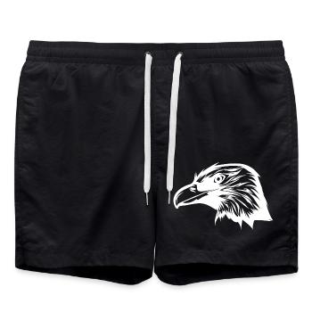 Tête de corbeau vintage intelligente - Short de bain - noir - Devant - AI Model Male 185 light (185cm)