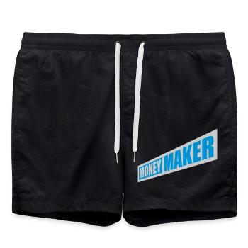 Texte du logo Money Maker - Short de bain - noir - Devant - AI Model Male 185 light (185cm)