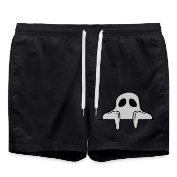 Geist hinter Mauer Comic - Badeshorts - Schwarz - Vorne - AI Model Male 185 light (185cm)