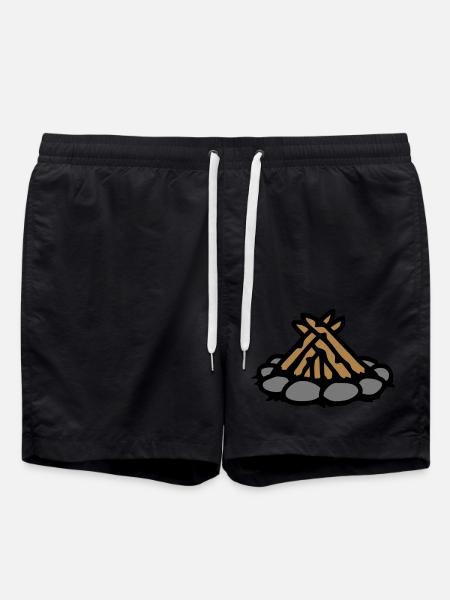 Campfire without fire Camping - Swim Trunks - black