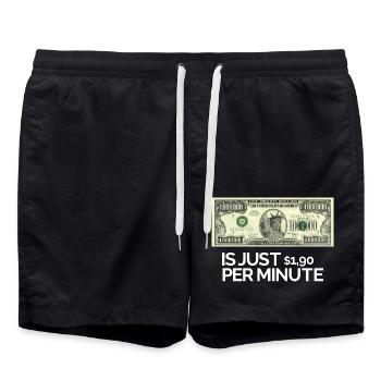 1 million de dollars, c’est seulement 1,90 $ par jour - Short de bain - noir - Devant - AI Model Male 185 light (185cm)