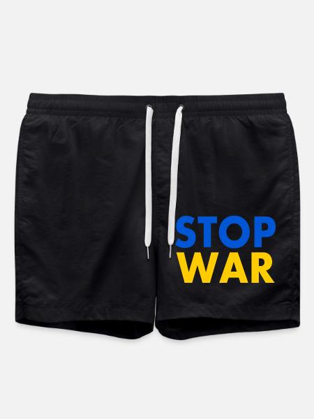 Stop war - Swim Trunks - black