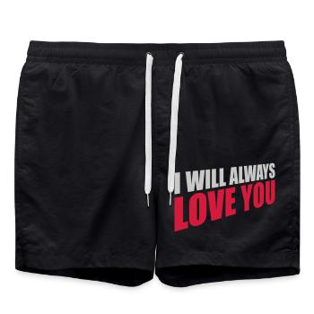 J’aimerai toujours - Short de bain - noir - Devant - AI Model Male 185 light (185cm)