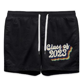 Class Of 2023 Graduation Party Gift For Him & Her - Swim Trunks - black - Front - AI Model Male 185 light (185cm)