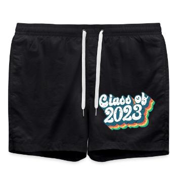 Class Of 2023 Graduation Party Gift For Him & Her - Swim Trunks - black - Front - AI Model Male 185 light (185cm)