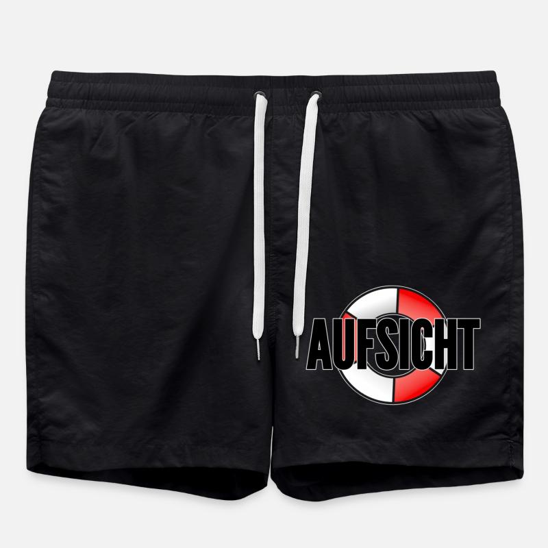 AUFSICHT - Badeaufsicht - Badeshorts - Schwarz