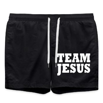 Team jesus - Badeshorts - Schwarz - Vorne - AI Model Male 185 light (185cm)