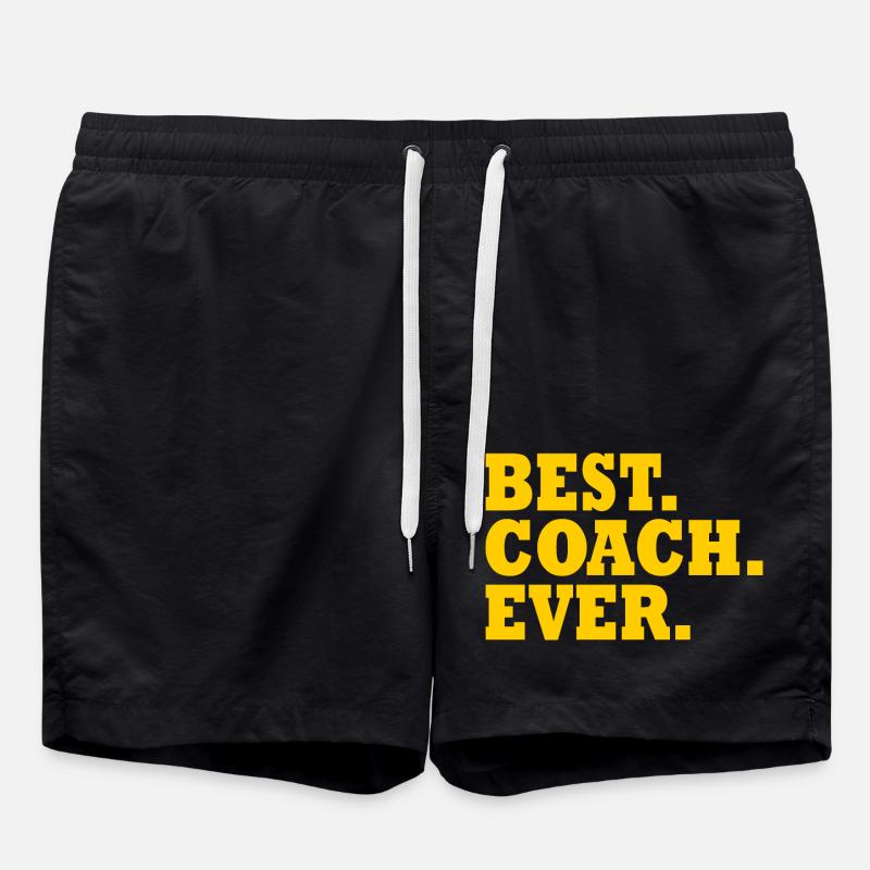 Best coach ever - Badeshorts - Schwarz