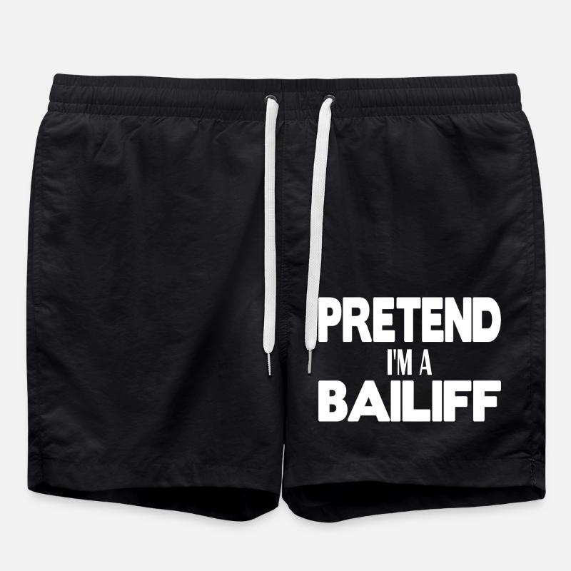 Pretend I'm a Bailiff - Swim Trunks - black