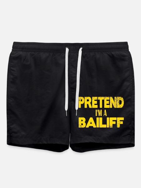 Pretend I'm a Bailiff - Swim Trunks - black