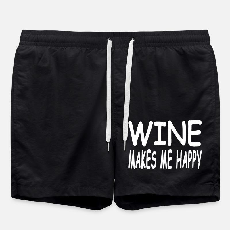 Wine - Swim Trunks - black