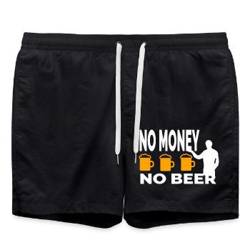 Bier - Badeshorts - Schwarz - Vorne - AI Model Male 185 light (185cm)
