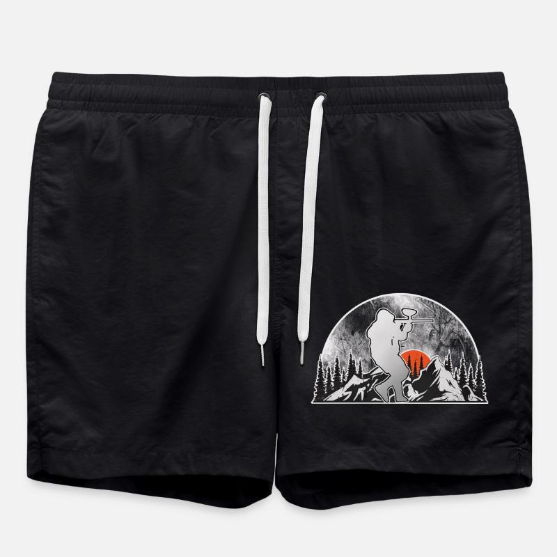 Paintball - Badeshorts - Schwarz