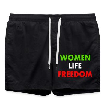 Women life freedom - Short de bain - noir - Devant - AI Model Male 185 light (185cm)