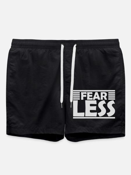 Design di citazioni di testo senza paura - Costume a pantaloncino - nero