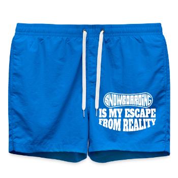 Slogan snowboard sports d’hiver snowboarders - Short de bain - cobalt blue - Devant