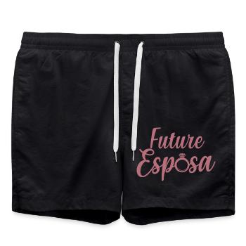 Future Esposa Engagement Bridal Shower Wedding - Swim Trunks - black - Front - AI Model Male 185 light (185cm)