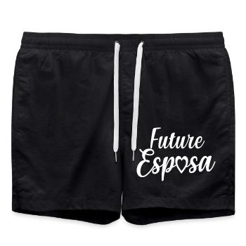 Future Esposa Engagement Bridal Shower Wedding - Swim Trunks - black - Front - AI Model Male 185 light (185cm)