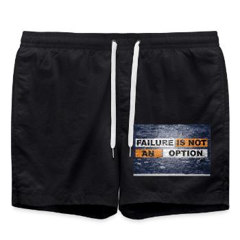 Failure is not an option saying lettering Graffiti - Swim Trunks - black - Front - AI Model Male 185 light (185cm)