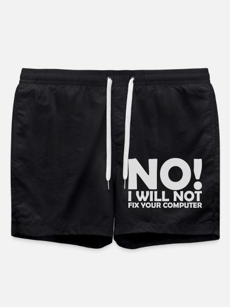 not fix your computer - Swim Trunks - black