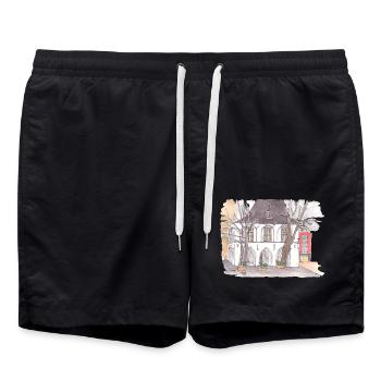 Rathaus Erkelenz 41812 Kreis Heinsberg NRW - Short de bain - noir - Devant - AI Model Male 185 light (185cm)
