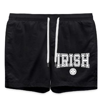 St. Patrick’s Day Gift Shamrock Men, Women, Kids - Swim Trunks - black - Front - AI Model Male 185 light (185cm)
