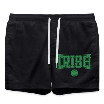 Cadeau de la Saint-Patrick Trèfle Hommes, Femmes, Enfants - Short de bain - noir - Devant - AI Model Male 185 light (185cm)