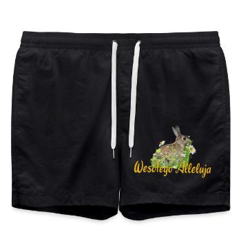 Wesołego Alleluja Happy Easter - Swim Trunks - black - Front - AI Model Male 185 light (185cm)