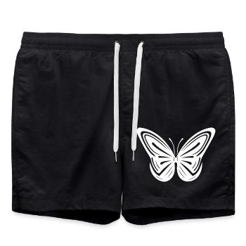 Élégant papillon géométrique vintage - Short de bain - noir - Devant - AI Model Male 185 light (185cm)