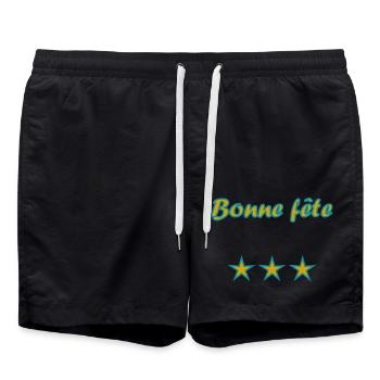 BONNE FÊTE MAMAN. MAMAN. FÊTE DES MÈRES - Short de bain - noir - Devant - AI Model Male 185 light (185cm)